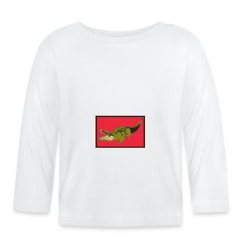Alligator - Baby Bio-Langarmshirt - Weiß - Vorne