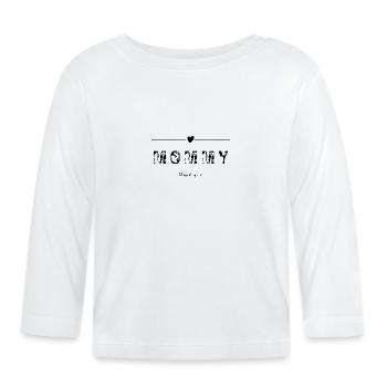 DANKE Mama, Muttertag T-Shirt - Baby Bio-Langarmshirt - Weiß - Vorne