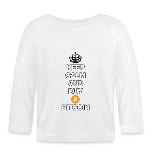 Bitcoin Keep Calm T-Shirt - Baby Bio-Langarmshirt