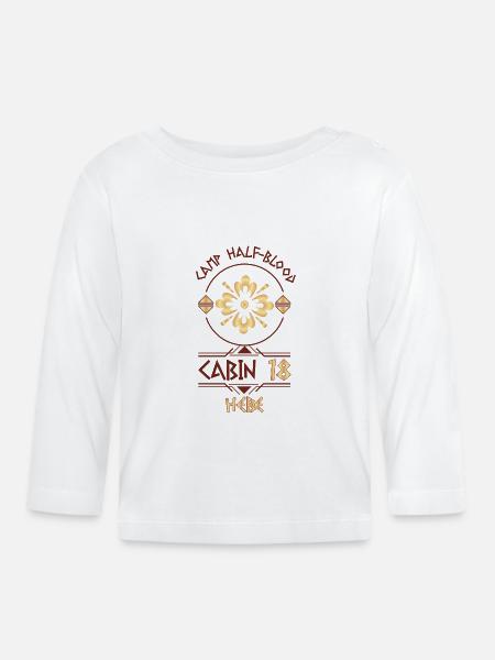 Cabin #18 in Camp Half Blood, Child of Hebe - Organic Baby Long Sleeve T-Shirt - white