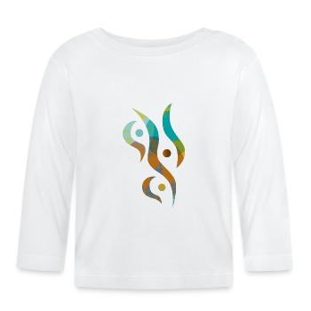 Yoga design_31 - Organic Baby Long Sleeve T-Shirt - white - Front