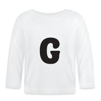 G - T-shirt manches longues bio Bébé - blanc - Devant