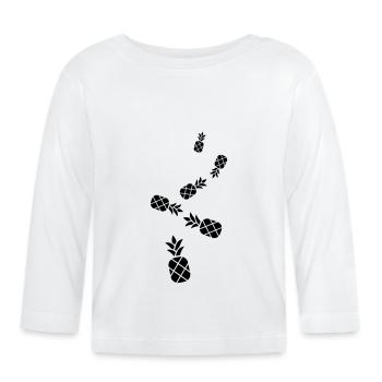 ananas frucht - Baby Bio-Langarmshirt - Weiß - Vorne