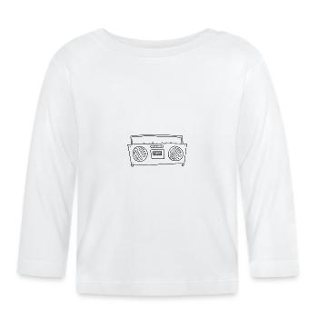 radio - T-shirt manches longues bio Bébé - blanc - Devant