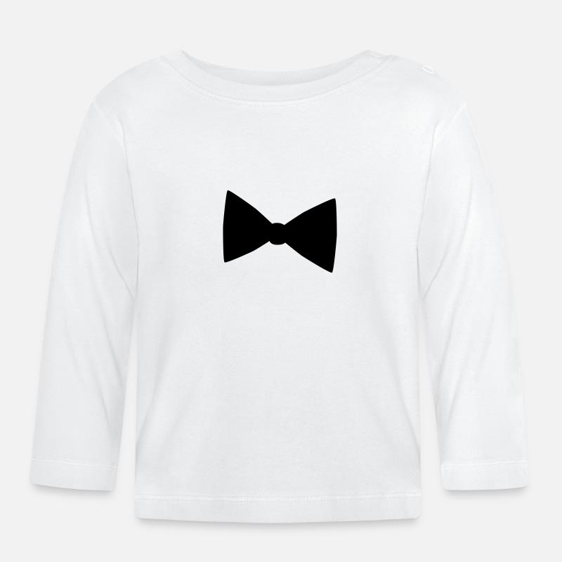 Fliege - Baby Bio-Langarmshirt - Weiß
