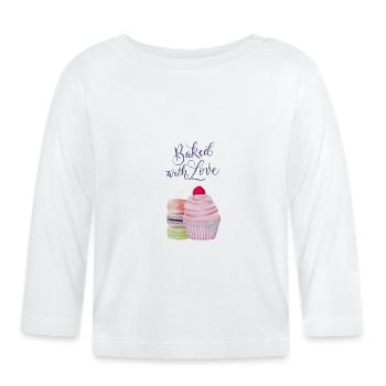 Sweets for you - Organic Baby Long Sleeve T-Shirt - white - Front