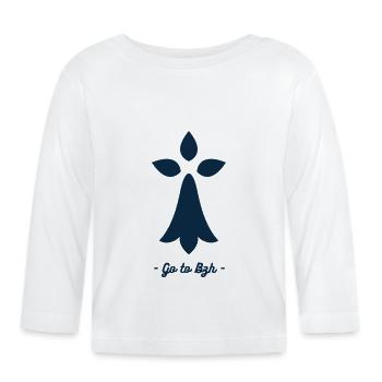 Hermine Stylisée BZH - T-shirt manches longues bio Bébé - blanc - Devant
