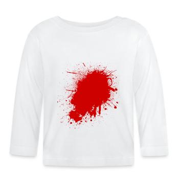 Blood Splat - Organic Baby Long Sleeve T-Shirt - white - Front