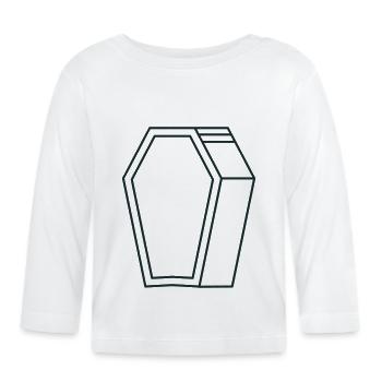coffin shape in 3D - Organic Baby Long Sleeve T-Shirt - white - Front