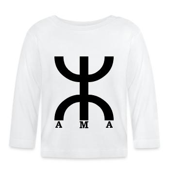 Kabyle AMA - T-shirt manches longues bio Bébé - blanc - Devant