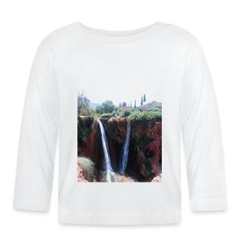 Ouzoud Fountains 2 - Organic Baby Long Sleeve T-Shirt - white - Front