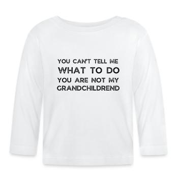 Lustiger Opa. - Baby Bio-Langarmshirt - Weiß - Vorne