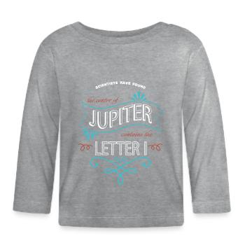 astronomie trucs citer planètes physique en apesanteur - T-shirt manches longues bio Bébé - gris chiné - Devant