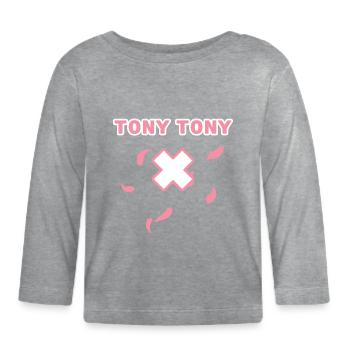 OP VIII: Tony Tony - T-shirt manches longues bio Bébé - gris chiné - Devant