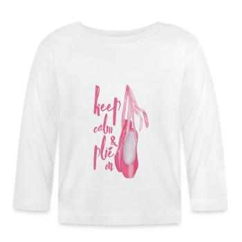 Danseur de ballet | Professeur de ballet | Ballerine - T-shirt manches longues bio Bébé - blanc - Devant