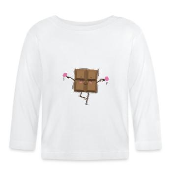 Bar Chocolate Dances Candy Cocoa - Organic Baby Long Sleeve T-Shirt - white - Front