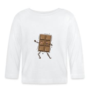 Bar Chocolate Can Karate Candy - Organic Baby Long Sleeve T-Shirt - white - Front