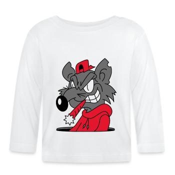 Rat - Organic Baby Long Sleeve T-Shirt - white - Front