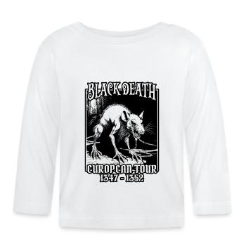 peste noire - T-shirt manches longues bio Bébé - blanc - Devant