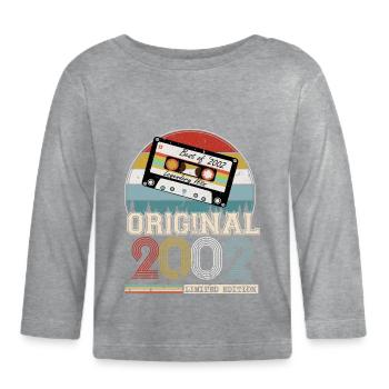 Vintage 2002 Cadeau Anniversaire 22 ans - T-shirt manches longues bio Bébé - gris chiné - Devant