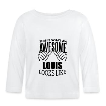 Louis - T-shirt manches longues bio Bébé - blanc - Devant