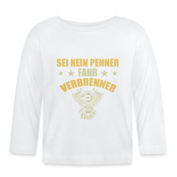 Dicton de voiture à moteur à combustion - T-shirt manches longues bio Bébé - blanc - Devant