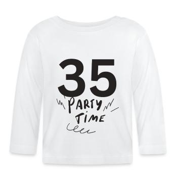 35 - Organic Baby Long Sleeve T-Shirt - white - Front