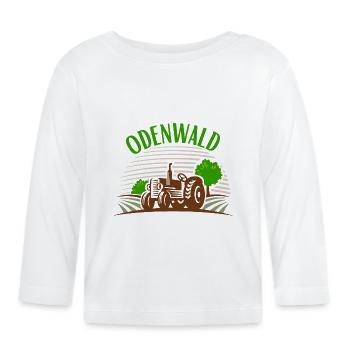 Traktor Odenwald bunt - Baby Bio-Langarmshirt - Weiß - Vorne