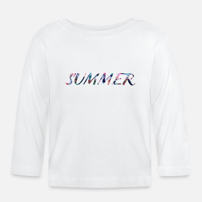 Été - T-shirt manches longues bio Bébé - blanc