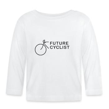 FUTURE CYCLIST - Baby Bio-Langarmshirt - Weiß - Vorne