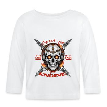 accélérer - T-shirt manches longues bio Bébé - blanc - Devant