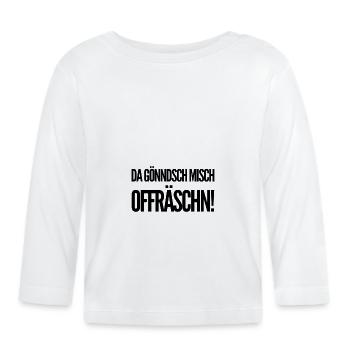 Sächsisch Sachse Sachsen Anhalt Osten Geschenkidee - Baby Bio-Langarmshirt - Weiß - Vorne