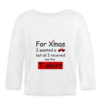 Weihnachten - Baby Bio-Langarmshirt - Weiß - Vorne