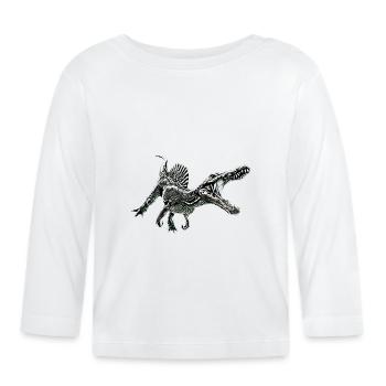 Spinosaurus - Baby Bio-Langarmshirt - Weiß - Vorne