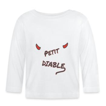 Je suis un petit diable - T-shirt manches longues bio Bébé - blanc - Devant