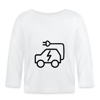 Electric vehicles - Organic Baby Long Sleeve T-Shirt - white - Front
