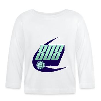 808 Analog SYNTHESIZER Drum Machine - Organic Baby Long Sleeve T-Shirt - white - Front