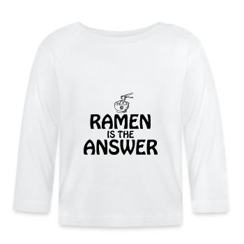 ramen - Organic Baby Long Sleeve T-Shirt - white - Front