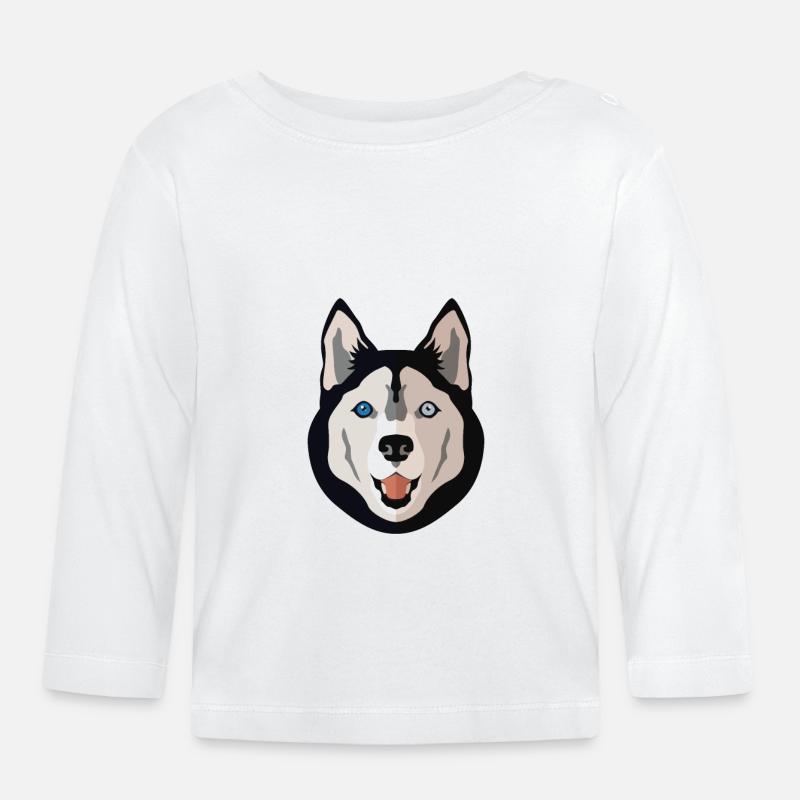 Husky - T-shirt manches longues bio Bébé - blanc