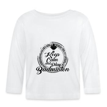 Badminton Badminton Badminton Badminton - Baby Bio-Langarmshirt - Weiß - Vorne