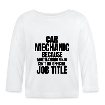 Mechanic - Organic Baby Long Sleeve T-Shirt - white - Front