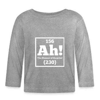 Laboratoire de science chimie éléments drôle - T-shirt manches longues bio Bébé - gris chiné - Devant