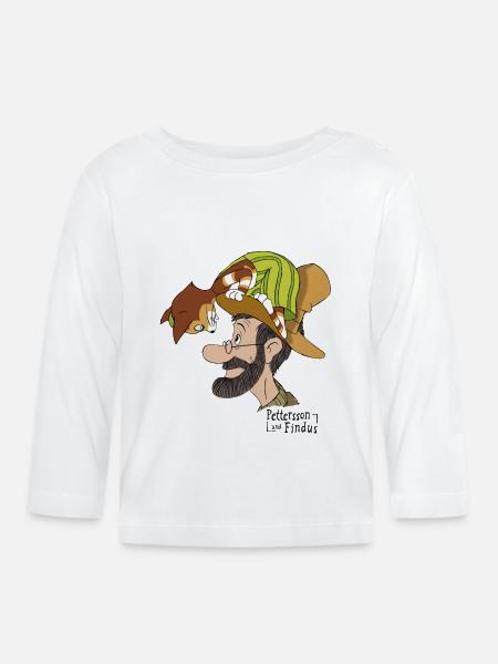 Pettersson Und Findus Unterhalten Sich - Baby Bio-Langarmshirt - Weiß
