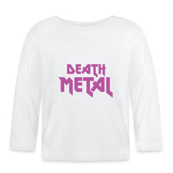 Death Metal - T-shirt manches longues bio Bébé - blanc - Devant