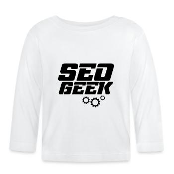 SEO marketing - T-shirt manches longues bio Bébé - blanc - Devant