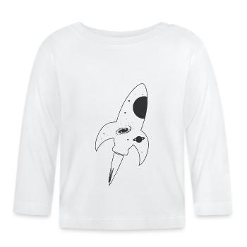 Galaxie spatiale - T-shirt manches longues bio Bébé - blanc - Devant