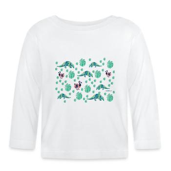 jungle - Baby Bio-Langarmshirt - Weiß - Vorne
