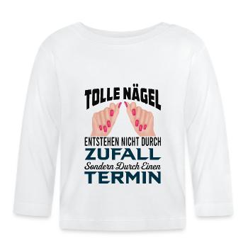 Perfekte Nägel - Baby Bio-Langarmshirt - Weiß - Vorne