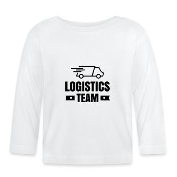 Cadeau d'expédition de fret de profession de logistique de logistique - T-shirt manches longues bio Bébé - blanc - Devant