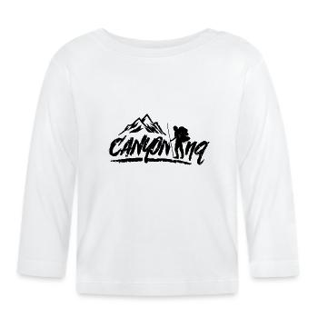 Canyoning - Baby Bio-Langarmshirt - Weiß - Vorne